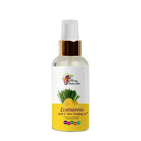 Alikay Naturals Lemongrass Sleek And Shine Finishing Oil, 4 oz, 2 Pack