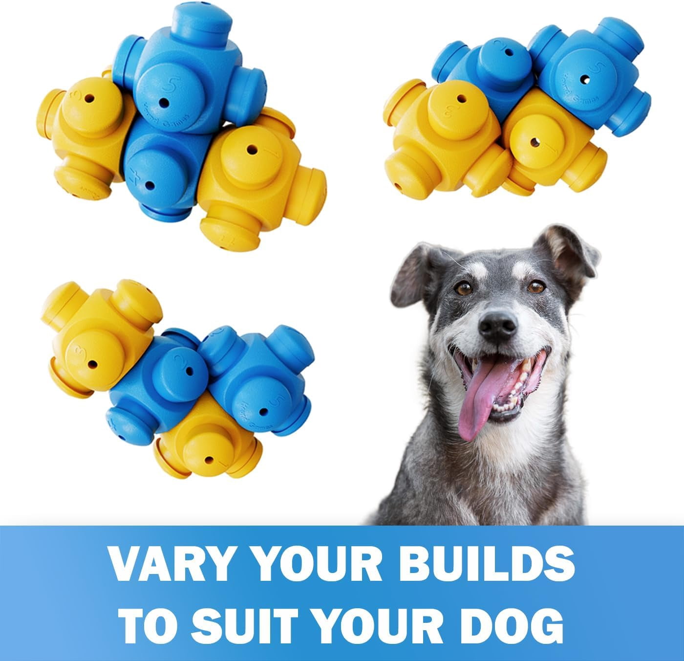 3 PACK Dog Treat Ball, Interactive Puzzle Dog Toys for Treat Dispensing, Boredom Busters, Mentally Stimulating, Hard Puzzle, Difficult Toys to Keep Them Busy, Cognitive Dog Games, Puppy Puzzle Toys