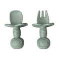 thumbnail image 1 of Baby Cartoon Bear Shape Silicone Spork, Baby Training Tableware, Complementary Food Grade Silicone Small Spork, 1 of 5