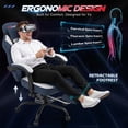thumbnail image 2 of Walsunny Ergonomic Gaming Chair, Office Chair with High Back and Lumber Support, Swivel Racing Chair with Adjustable Pillows and Footrest, Blue, 2 of 7