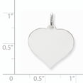 thumbnail image 2 of Charm Disque Cœur en Or Blanc 14K, 2 of 2