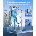 thumbnail image 4 of for iPhone 15 Magnet Case: Magnetic Shockproof Clear Slim Protective Cell Phone Cover | Rugged Drop Protector with Built-in Anti-Collision Tape & Metal Button Design(Blue), 4 of 16