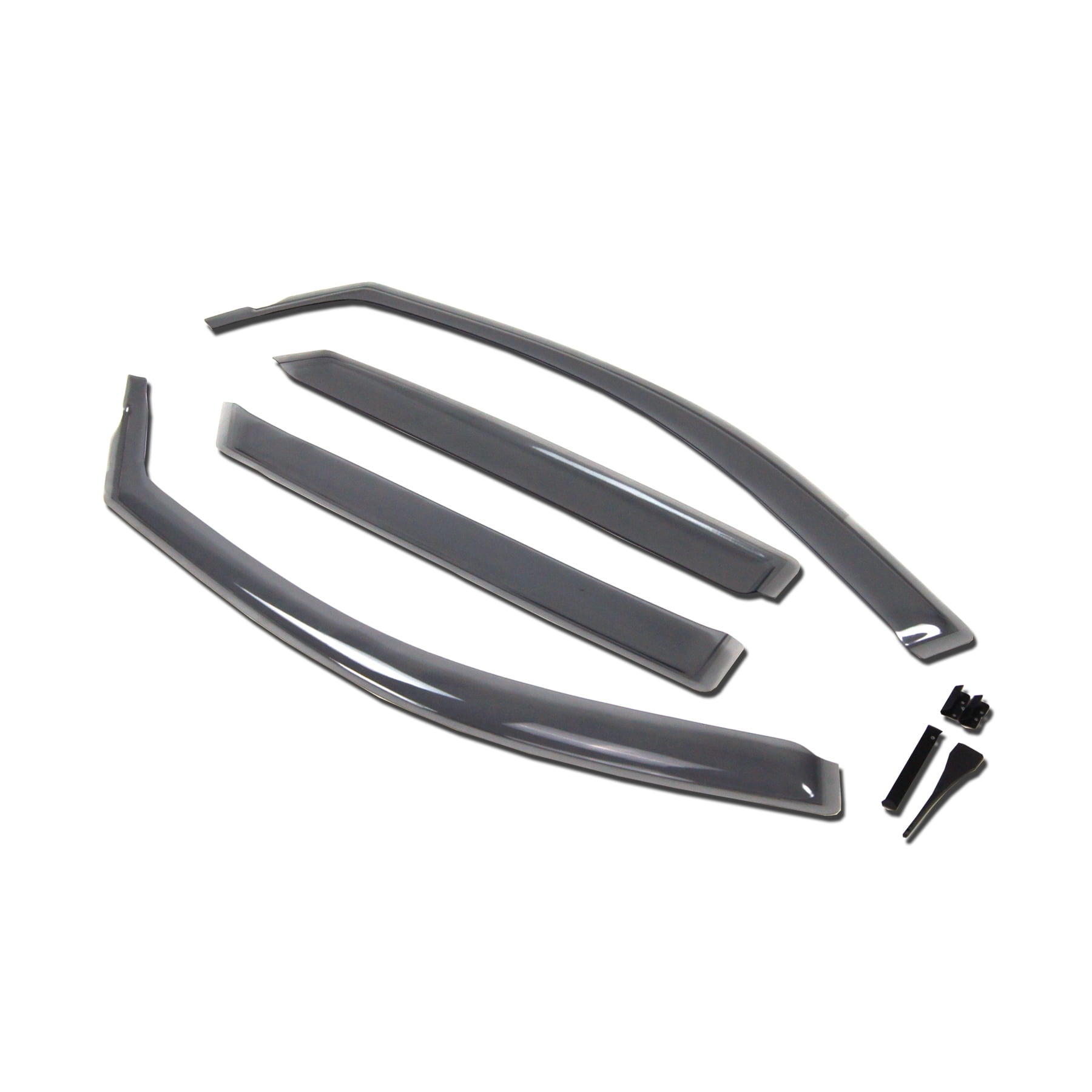 TuningPros IWV-642i Premium In-Channel 2mm Window Visor Deflector Rain Guard  4 Pcs Set For 2013-2017 Hyundai Santa Fe 5-passengers