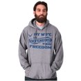 thumbnail image 3 of US Air Force Wife Defending Freedom Hoodie Hooded Sweatshirt Men Brisco Brands S, 3 of 6