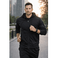 thumbnail image 4 of Expert Brand Men's Full Zip Hoodie Pullover Sweater, Black, Small, 4 of 6