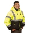 thumbnail image 3 of Cordova Men's Standard Bomber Jacket, Lime Green, Large, 3 of 8