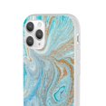 thumbnail image 2 of Turquoise Marble Gold Glitter Flexi iPhone Case14-iPhone-iPhone Case, 2 of 2