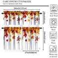 thumbnail image 5 of Maple Leaf Valance Kitchen Curtains Blackout Vintage Waterfall Falling Leaves Natural Blackout Window Treatment for Bedroom Bathroom Home Decor Window Drapes 54x18 Inch + 27x24 Inch X 2, 5 of 5