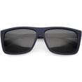 thumbnail image 1 of Men's Action Sport Large Flat Top Rectangle Sunglasses Polarized Lens 59mm (Blue / Smoke), 1 of 4