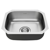 American Standard Portsmouth 18-in x 16-in ADA Single Bowl Kitchen Sink in Stainless Steel