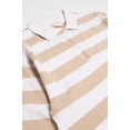 thumbnail image 3 of Ragstock Beige Striped Boxy Cropped Polo, 3 of 4