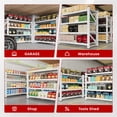 thumbnail image 4 of AUHUP 4-Tier Garage Storage Shelves 3000LBS Heavy Duty Metal Shelving 48" W Shelving Unit for Warehouse,Basement Industrial,Home Utility Rack Shelf,48"W x 24"D x 70"H, White, 4 of 10