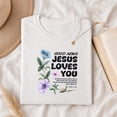 thumbnail image 3 of Jollimate Good News Jesus Loves You Shirt, Christian Floral Graphic Tee, John 3:16 Bible Verse Gift for Women, 3 of 6