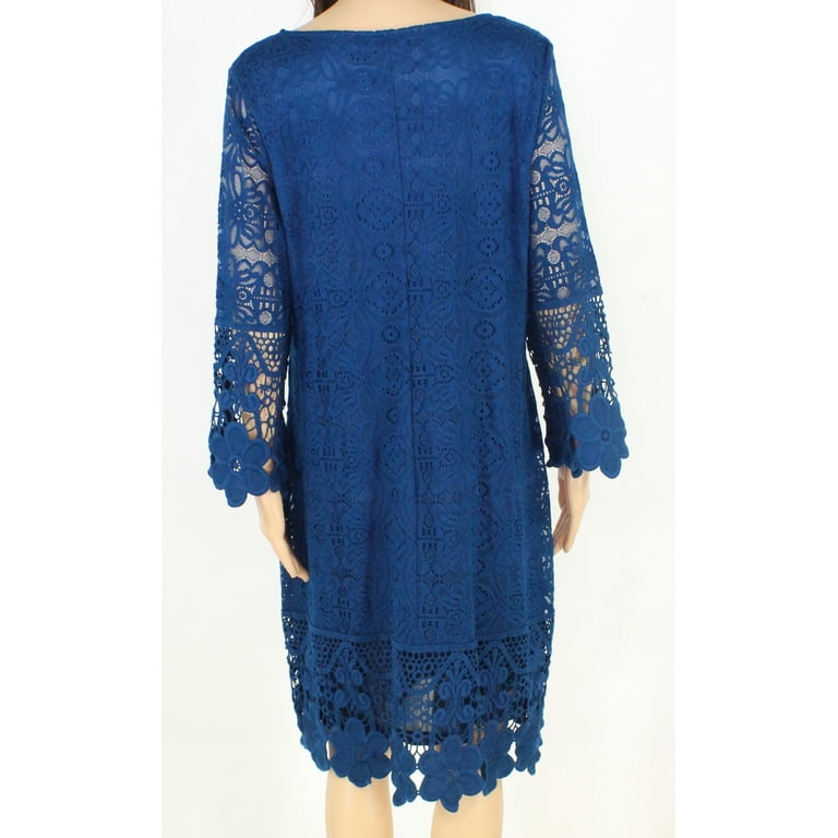 chinese dress ladies Mon Papillon Lace Mini Dress Blue main image 0