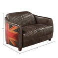 thumbnail image 3 of Acme Furniture Brancaster Loveseat in Antique Slate Top Grain Leather, 3 of 8