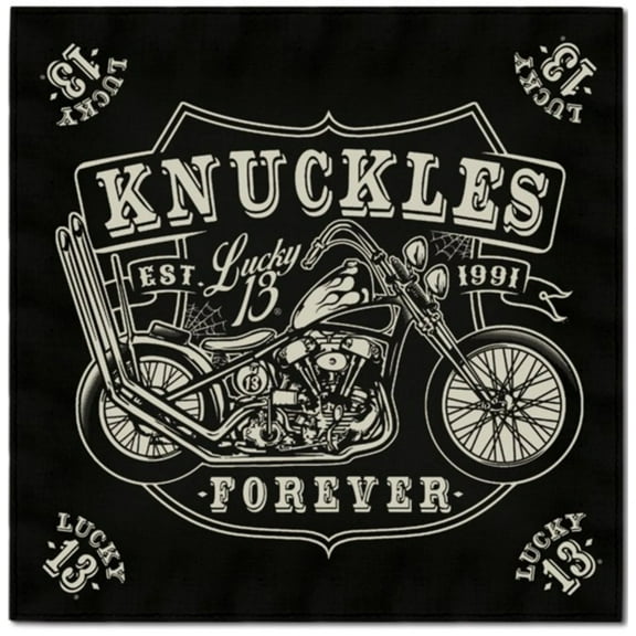 Lucky 13 Knuckles Bandana Black