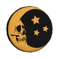 thumbnail image 2 of DouZhe Waterproof Spare Tire Cover, Cartoon Skull Moon Stars Prints Adjustable Wheel Covers Fit for Jeep Trailer RV SUV Car, 14 inch, 2 of 7