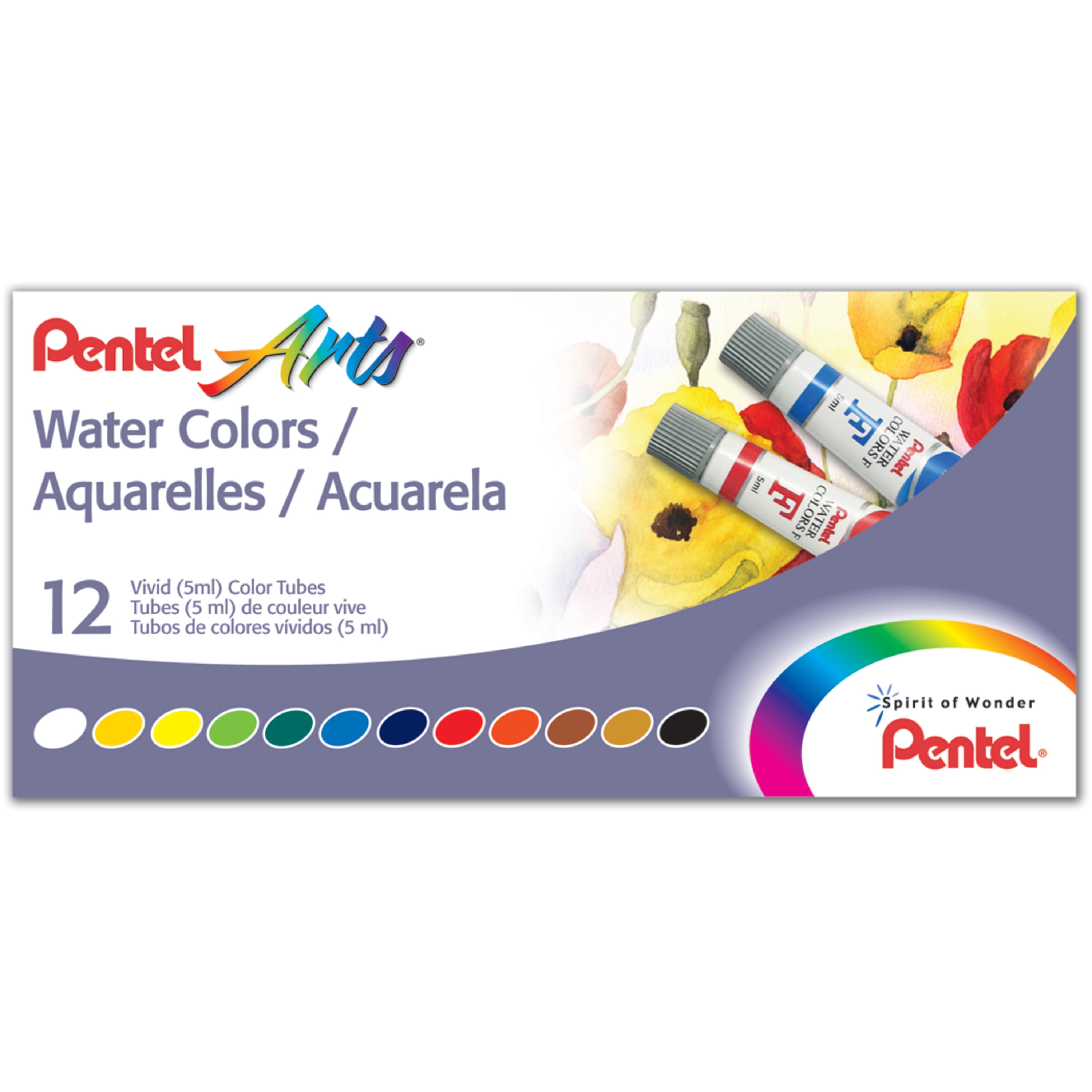 Pentel Watercolor Set, 12-Colors