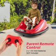 thumbnail image 3 of OLAKIDS Bumper Car for Toddlers, 12V Kids Electric Ride on Toy with Remote Control, Battery Powered Vehicle Racer for Baby, 360 Degree Spin Rotation, Colorful Flashing LED Lights, Music, 3 of 8