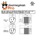 thumbnail image 6 of Journeyman-Pro 515PC LIT Lighted Plug & Connector Set 15 Amp 120-125 Volt, NEMA 5-15P + 5-15C, Straight Blade, Male Female Plug Replacement Cord Outlet Connector, Commercial Grade Power Indicator (1), 6 of 6