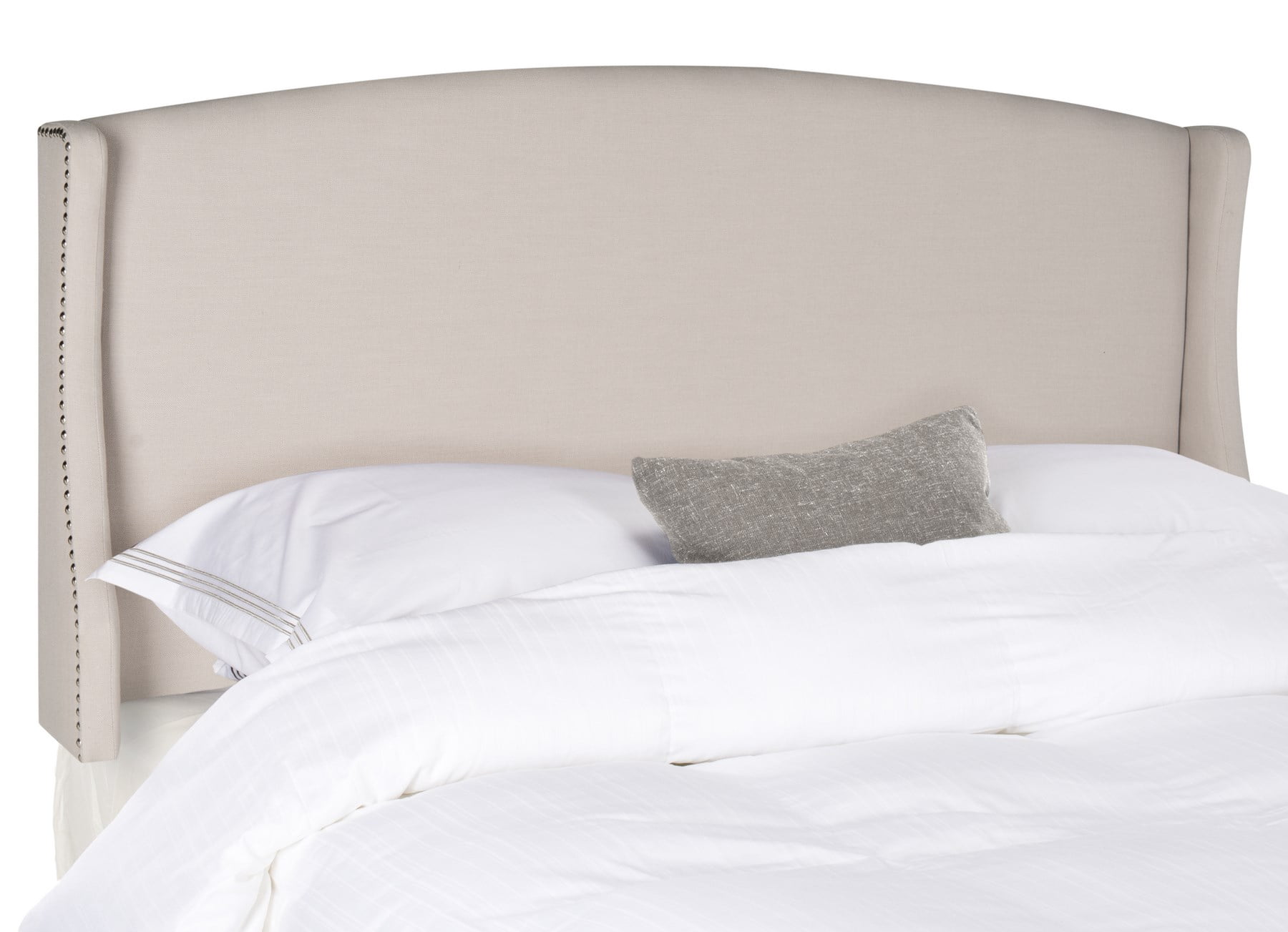 SAFAVIEH Austin Modern Winged Upholstered Headboard, Queen, Taupe