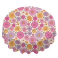 thumbnail image 2 of Pioneer Flower Floral Print Pattern Round Tablecloth 60 X 60 Inch, Wrinkle Resistant Wipeable Table Cloth for Kitchen Dining Picnic Patio Party, 2 of 6