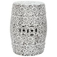 thumbnail image 2 of Safavieh Floral Vine Print Indoor/Outdoor Garden Patio Stool, White, 2 of 4