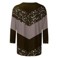 thumbnail image 5 of Yuyuzo Hauts d'Été pour Femmes Manches 3/4 Col Rond T-Shirts Décontractés Tuniques Imprimées Graphiques Blouses Mode Amples, 5 of 5