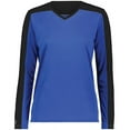 thumbnail image 2 of Holloway 223702.289.2XL Ladies Momentum Team Long Sleeve T-Shirt, Royal & Black - 2XL, 2 of 5