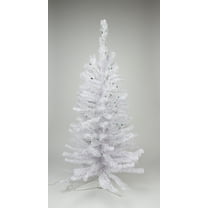 Northlight 4' Prelit Artificial Christmas Tree White Iridescent Pine - Green Lights