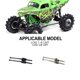 thumbnail image 5 of Vogacara RCGOFFLOW eje CVD delantero RC pieza de coche rendimiento duradero Rc eje CVD delantero para camiones monstruo LOSI LMT 1/8 Kits de construcción modelo Plata, 5 of 6