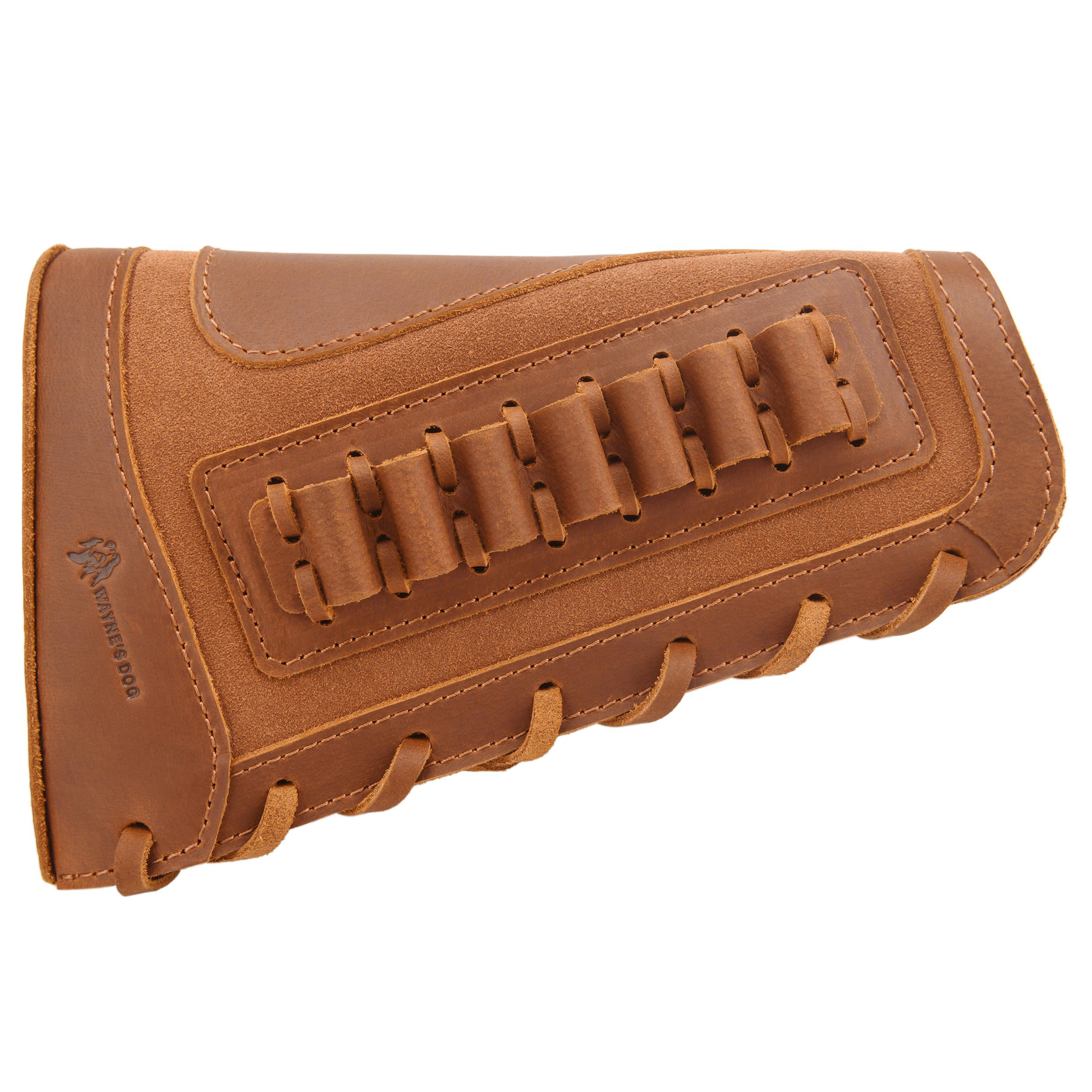 WAYNE'S DOG Leather Rifle Cheek Rest Pad Buttstock Gun Cover .357 .30/30 Hunting Shooting
