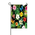 thumbnail image 1 of ABPHQTO Flores tropicales hojas mariposas hogar al aire libre jardín bandera casa Banner 30x45 cm, 1 of 1