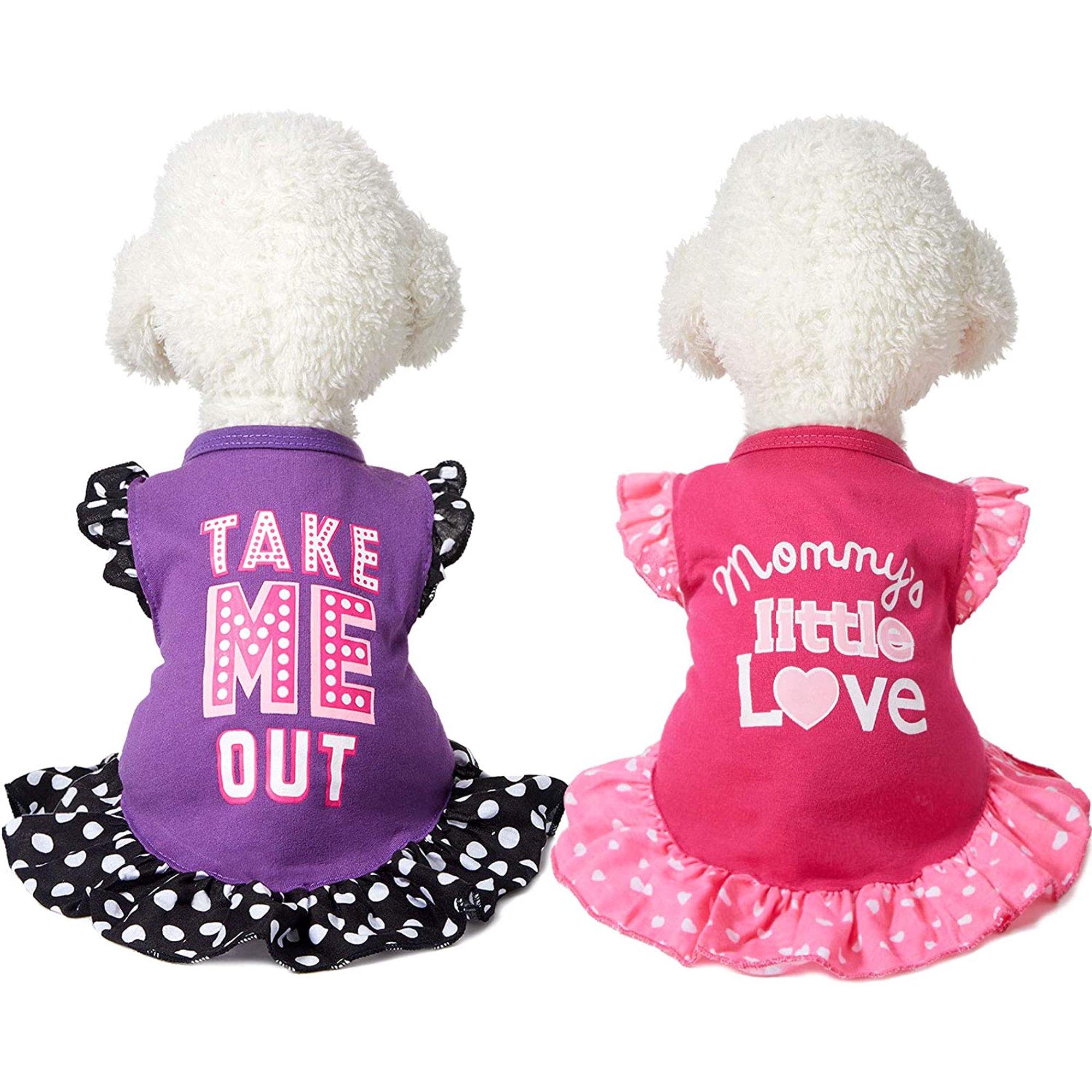 Dog Dresses for Small Dog Cute Girl Female Dog Dress Mommy Puppy Shirt  Skirt Doggie Dresses Pet Summer Clothes Apparel for Dog Cat