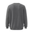 thumbnail image 6 of Mens Sweaters Crew Neck Long Sleeve Solid Color Fashion Loose Thicken Fall Pullover Sweater Dark Gray L, 6 of 7
