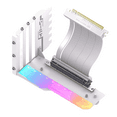 thumbnail image 2 of Vertical GPU Mounting Bracket with PCI-E 4.0 X16 Riser Cable Video Card Support Kit 90 Degree Right Angle White,1 * 90 Degree GPU Mounting Bracket 1 * Pcie4.0 Extension Cable,White, 2 of 5