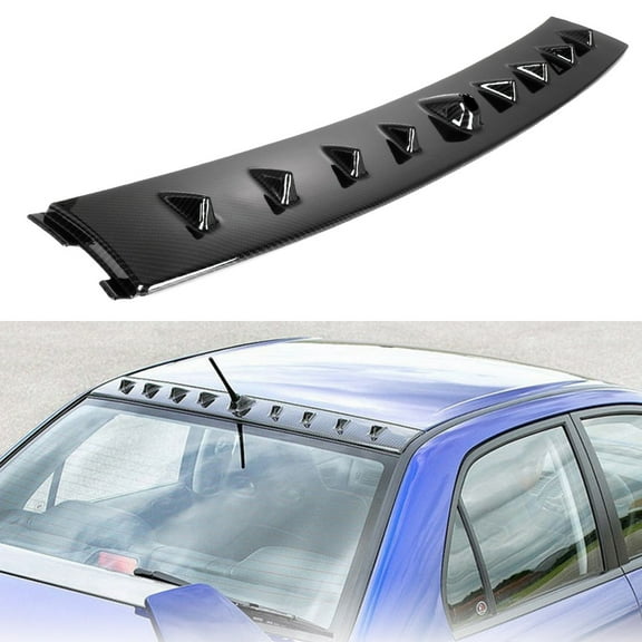 SCITOO Hydro Dipped Plastic Black Rear Window Top Roof Spoiler Wing Exterior Accessories Styling Kits Replacement for Mitsubishi Lancer 4-Door Wagon 2.4L Sportback