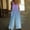 NEW Sky Blue, variant on Hvot&aat Women's Cotton Linen Ombre Jumpsuits Button Down Sleeveless Casual Jumpers Loose Wide Legs Overalls