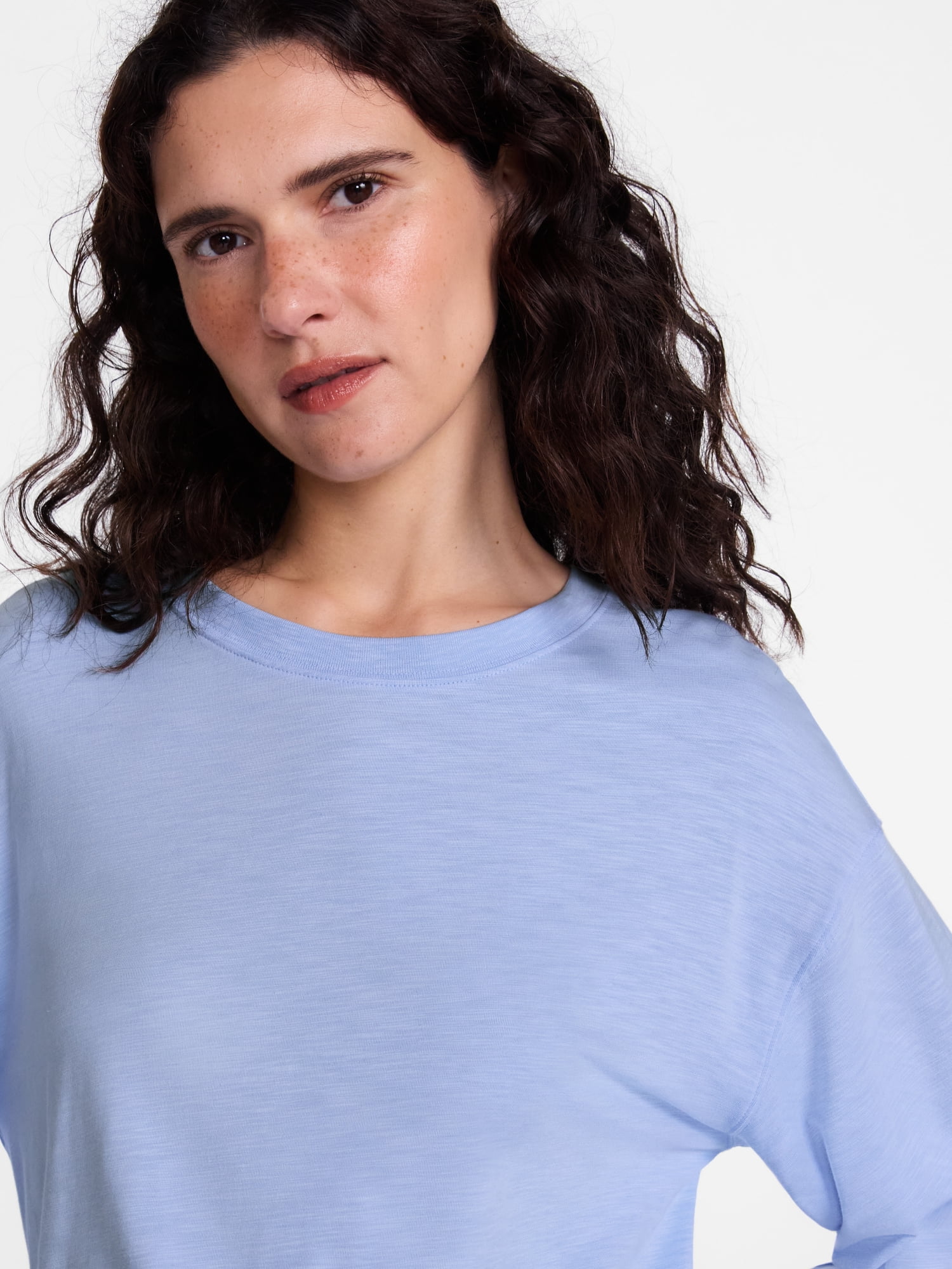 Scenario Women's Oversized Tee with Long Sleeves, Sizes XS-XXXL