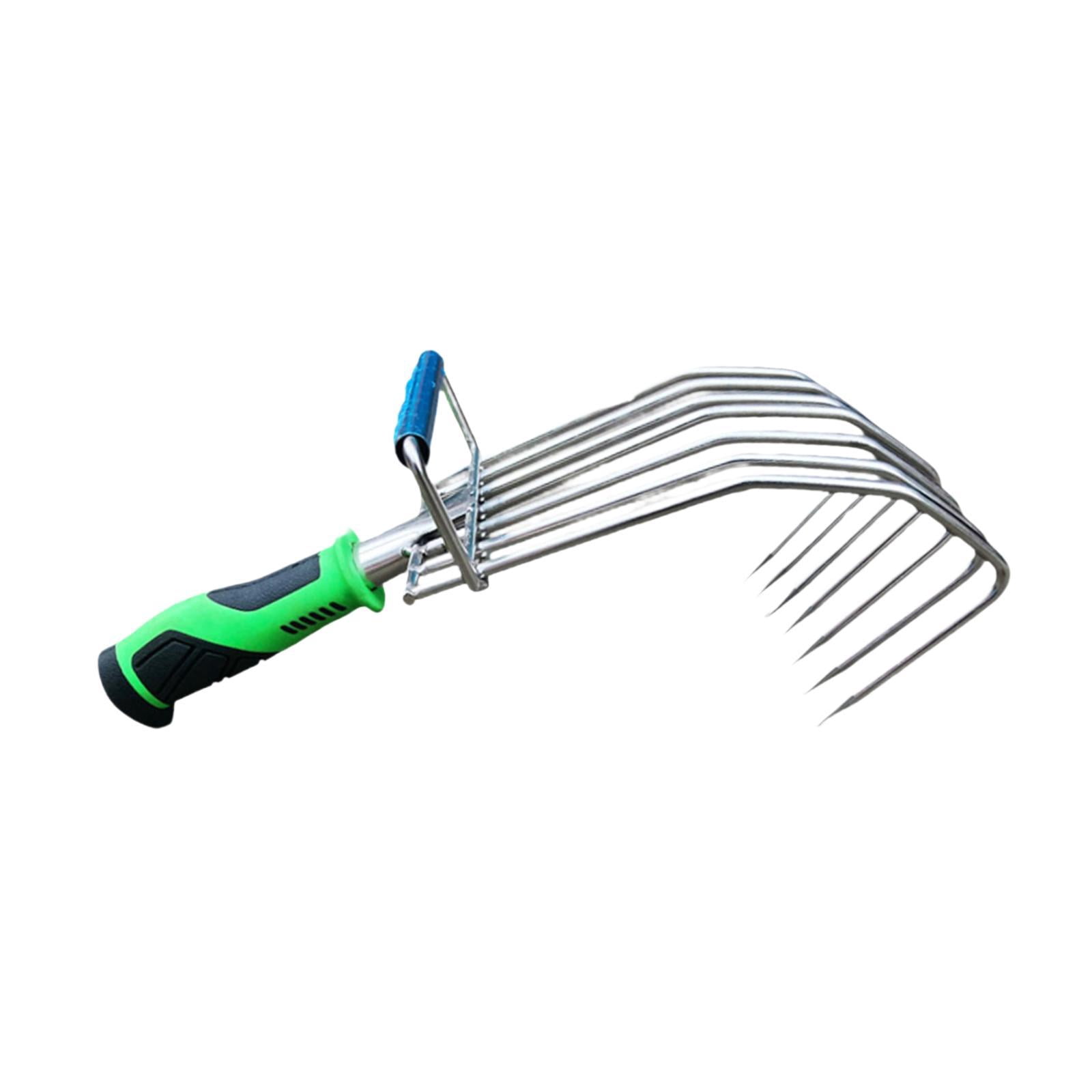 CarpNettore Hand Rake Cultivating Portable Garden Hand Rake Leaf Rake for Lawn Yard Work