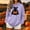 Purple, variant on Ynynloco Women’s Loose Casual Pullover Shirt Tops, Halloween Round Neck Long Sleeve Hoodies Sweatshirt for Women