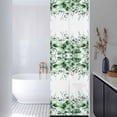 thumbnail image 3 of Green Blooms Floral Window Privacy Film, Farmhouse Spring Flowers Botanical Static Cling UV Sun Blocking Heat Control Window Tint Day and Night, Non-Adhesive One Way Privacy Cover 17.7''x78.7'', 3 of 7