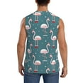thumbnail image 4 of Uemuo Flamingo Pattern Men's Sleeveless T-Shirt,Muscle Athletic Tank Top, Moisture-wicking Quick-dry Breathable Classic Tee Top for Gym Run Outdoor Sports-X-Large, 4 of 8