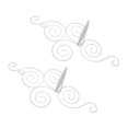 thumbnail image 1 of Candelabro Montado En La Pared, Patrón De Arte Del Hierro En Espiral Decoración Soldada A Mano Candelabro Plegable Para Sala De Estar Para Cafetería Bar Mgaxyff Blanco, 1 of 8