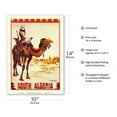 thumbnail image 2 of South Algeria - Nomad on Camel - Algerian Railway - Vintage Travel Poster by Roger Irriera c.1930 - Master Art Print 10in x 14in, 2 of 4