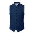 thumbnail image 4 of Byoo Boy's Solid Mandarin Collar Multi Pocket Vest Sleeveless Bavarian Top Oktoberfest Blouse, 4 of 5