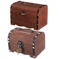 thumbnail image 1 of 2 cajas de madera vintage para guardar tesoros, organizadores de alcancías, cajas de ahorro, 1 of 7