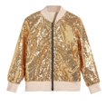 thumbnail image 4 of Byoo Toddler Girls Sequin Jacket Long Sleeve Zip Up Sweatshirt Kids Fashion Sports Jacket, 4 of 4