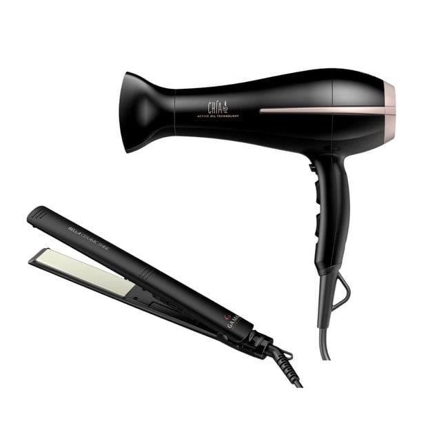 Plancha de Cabello Bella y Secadora Ceramic Chia Gama Italy