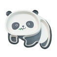 thumbnail image 2 of Melamine Bamboo Fiber Children's Tableware Set Cute Panda Eating Bowl Baby Divided Plate, 2 of 2